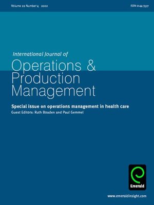 cover image of International Journal of Operations & Production Management, Volume 22, Issue 4